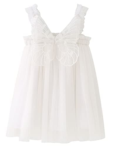 AGQT Baby Girls Butterfly Print Tulle Tutu Sundress 6M-6T