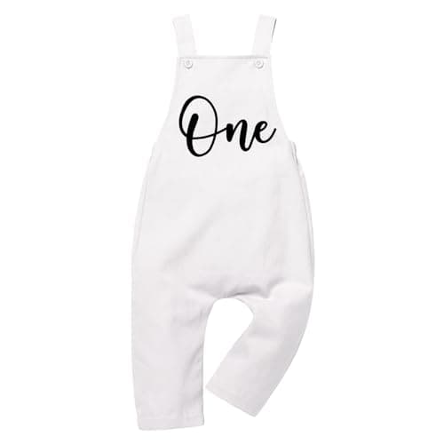 Baby Boy Girl Cake Smash Outfit - Boho Romper & Long Pants for 1st Birthday Photos