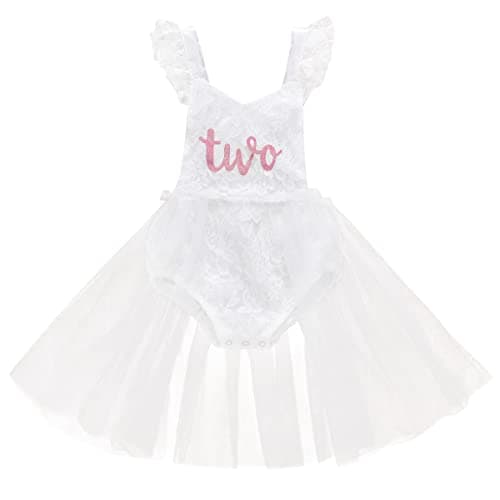 IMEKIS Baby Girls Boho Lace Romper Dress Newborn Outfits