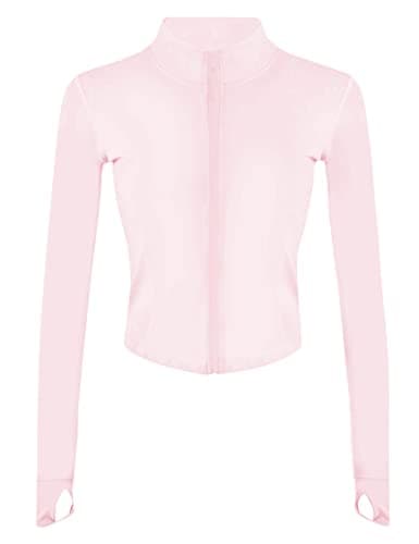 Lviefent Women's Lightweight Full Zip Running Jacket for Slim Fit Yoga Workout
