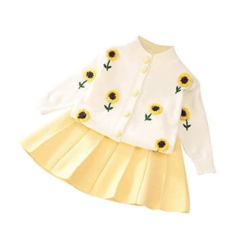 Toddler Girls Knitted Sweater and Skirt Set