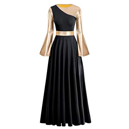 IMEKIS Women's Bi-Color Liturgical Praise Dance Dress