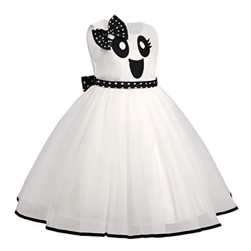 IMEKIS Toddler Pumpkin Ghost Princess Halloween Costume