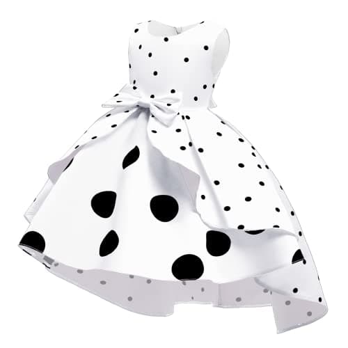 Dalmatian Costume for Girls: Dress with Headband and Tail for Halloween and Birthday Outfit