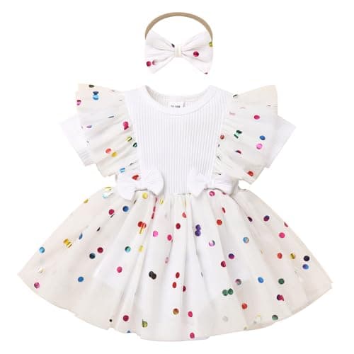 Newborn Baby Girl 1st Birthday Strawberry Butterfly Romper Dress with Headband for Cake Smash Photoshoot