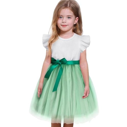 Sinhoon Toddler Girl Tulle Summer Ruffle Dresses 1-6Y
