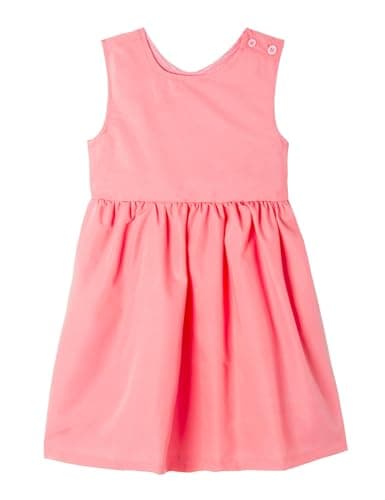 Minitaylor Girls' Casual Sleeveless Dresses Back Cutout Elastic Waist Pattern