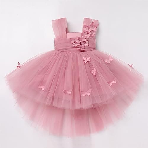 IDOPIP High-Low Tutu Dress for Girls Birthday Party Formal Wear