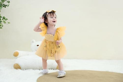 Ruffe Infant Tulle Romper Sleeveless Baby Girl Outfit 0-18M