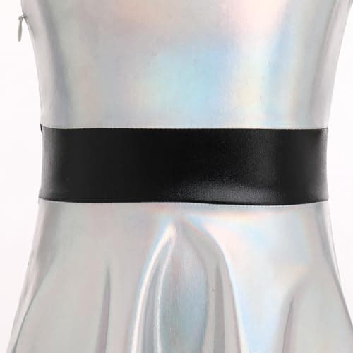 IMEKIS Girls Halloween Holographic Skater Dress 3-12T Cosplay Outfit