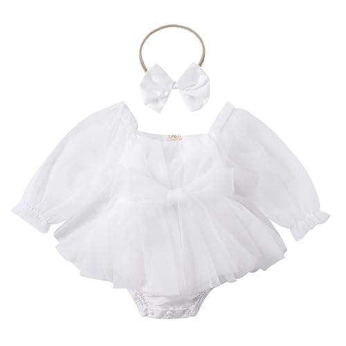 Newborn Baby Girls Butterfly Romper Princess Dress for 1st Birthday Photo Shoot