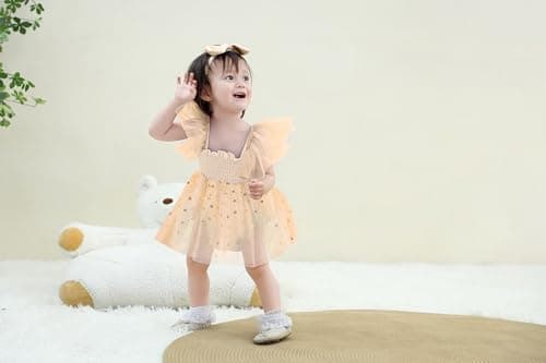 Ruffe Infant Tulle Romper Sleeveless Baby Girl Outfit 0-18M