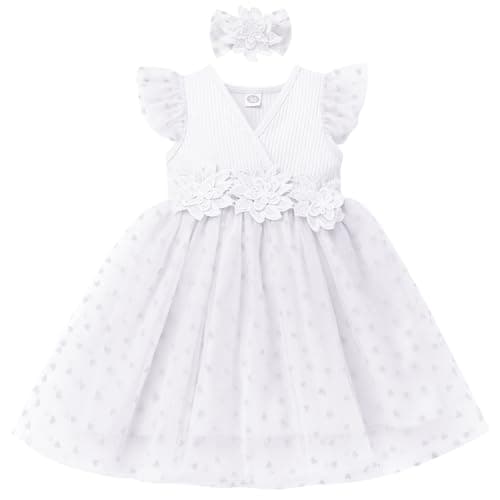 Toddler Baby Girls Birthday Dress with Headband