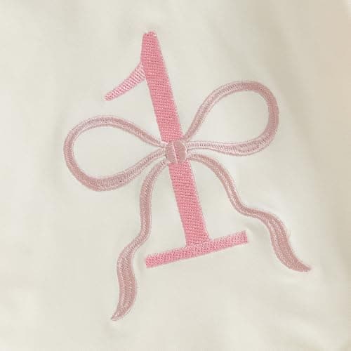 Honganda Baby Girl Long Sleeve Bow Embroidery Sweatshirt Romper Fall 1st Birthday Outfit