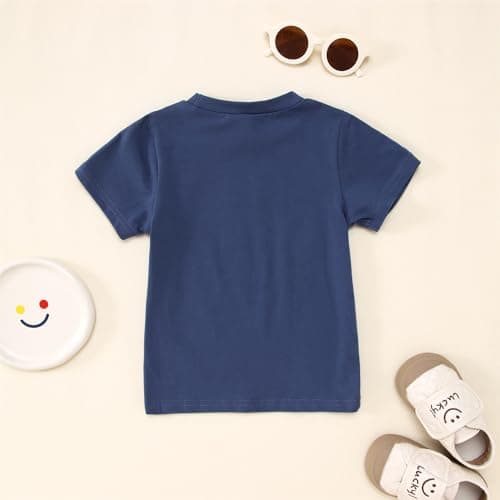KEKEMI Toddler Boy Birthday Party Letter Print T-Shirt