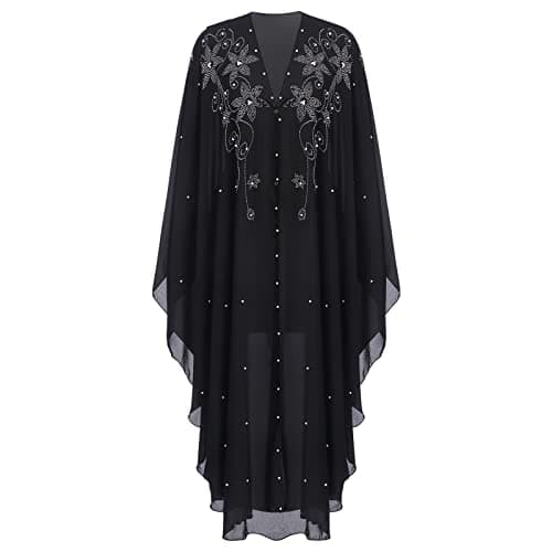 Muslim Abayas Maxi Dress Hooded Kaftan Robe Dubai Outfit