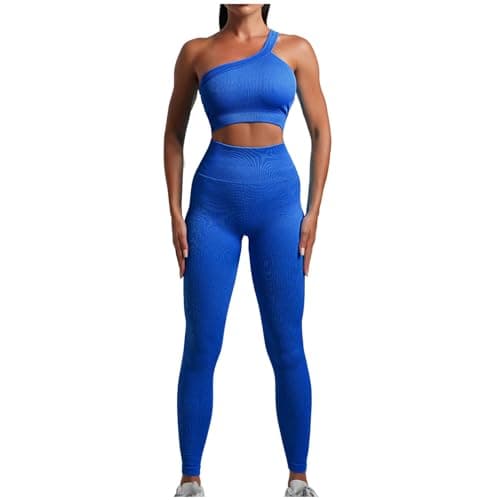 Fartey High-Waist Seamless Leggings Matching Backless Strappy Sports Bras Yoga Running Set