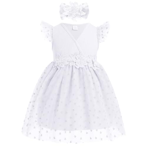 Toddler Baby Girls Birthday Dress with Headband