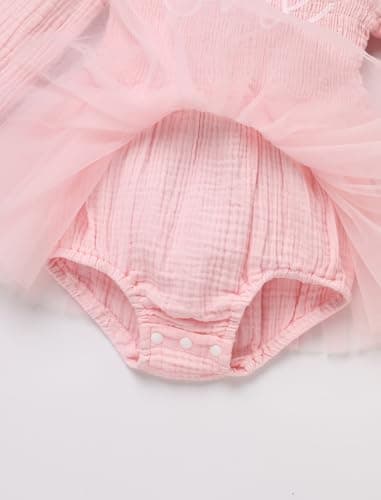 IDOPIP Strawberry Butterfly 1st Birthday Smocked Romper & Tutu Dress