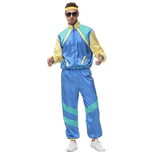 80s Retro Hip Hop Windbreaker Tracksuit for Women Men