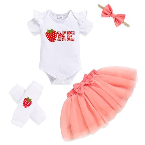 GRNSHTS Baby Girl 1st Birthday Cake Smash Tutu Outfit Set