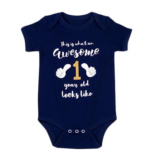 Cnins Funny Baby & Daddy Matching Outfit for 1st Birthday, Unisex 0-24M