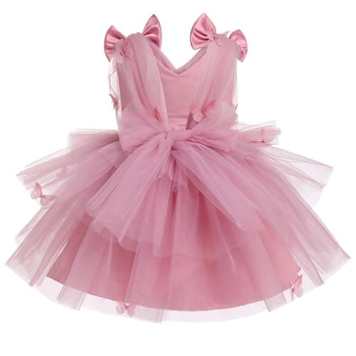 Toddler Girls Rainbow Butterfly Party Dress