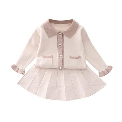 Toddler Girls Knitted Sweater and Skirt Set