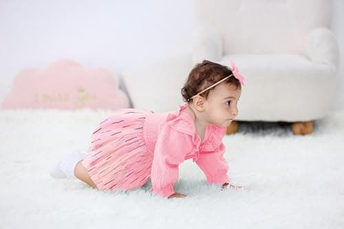 TITKKOP Baby Girl 1st Birthday Tulle Romper Long Sleeve Cake Smash Outfit