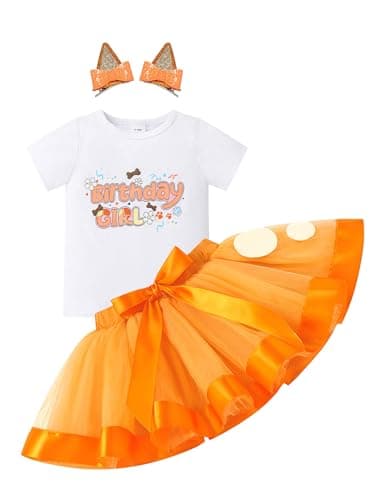 IMEKIS Toddler Birthday Outfit Ruffle Tutu Skirt Dog Ears Hair Clips Set Ideal for 1-6T Birthday Photoshoots  
IMEKIS Toddler Birthday Girl Outfit Shirt Ruffle Tutu Skirt Perfect for 1-6T Birthday Parties  
IMEKIS Cute Birthday Outfit Tutu Skirt with