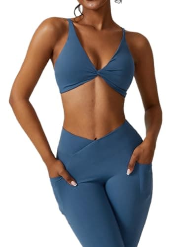 ABOCIW Women's High Waist Legging & Sports Bra Workout Set