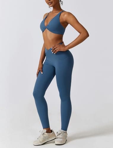 ABOCIW Women's High Waist Legging & Sports Bra Workout Set