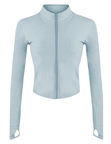 Lviefent Women's Lightweight Full Zip Running Jacket for Slim Fit Yoga Workout