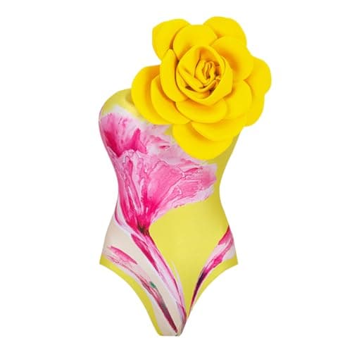 Flower Print Women's Swimsuit Set with Cover Ups - Summer Beach Outfit