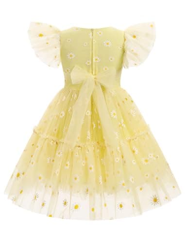 IMEKIS Girls' Confetti Stars Birthday Princess Tulle Dress for 3-10T
