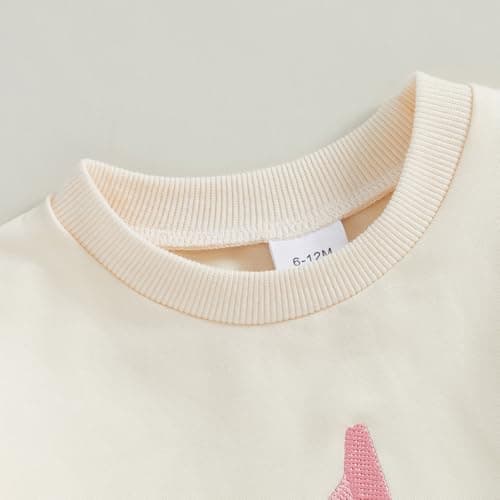 Honganda Baby Girl Long Sleeve Bow Embroidery Sweatshirt Romper Fall 1st Birthday Outfit