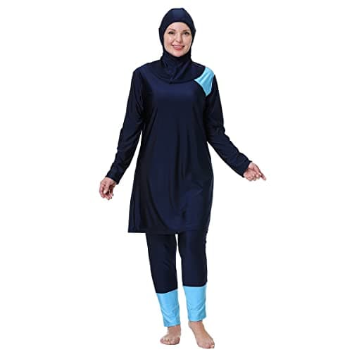 IMEKIS Modest Women's Plus Size Muslim Burkini Swimwear Set