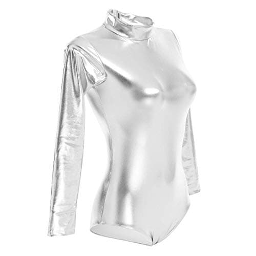 Metallic Alien Bodysuit Costume for Women Halloween Cosplay