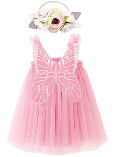 BGFKS Princess Tutu Dress with Flower Headband for Girls