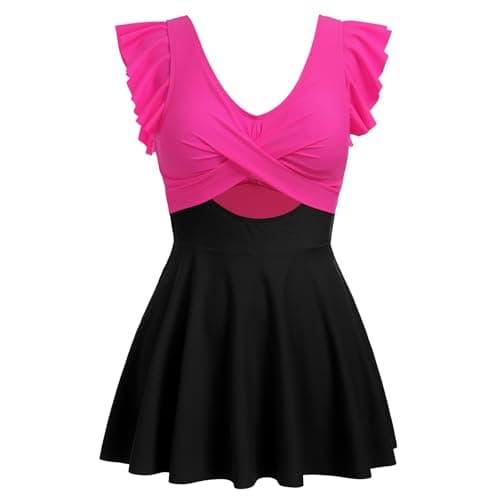 IMEKIS Women's Tummy Control Swim Dress
