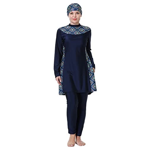 IMEKIS Modest Women's Plus Size Muslim Burkini Swimwear Set
