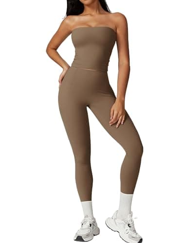 QB Workout Sets for Women: High Waist Leggings & Backless Sports Bra