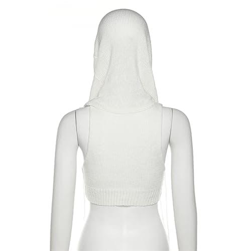 Women Sleeveless Crop Top Hoodies