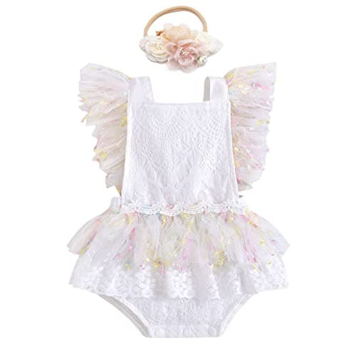 Boho Lace Romper Dress for Newborn Infant Baby Girl