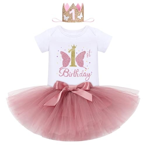 IDOPIP Butterfly 1st Birthday Tutu Outfit & Accessories Costco