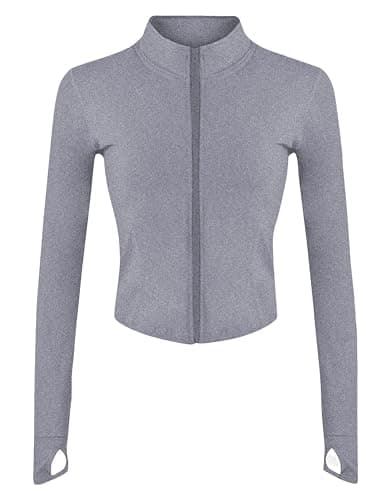 Lviefent Women's Lightweight Full Zip Running Jacket for Slim Fit Yoga Workout