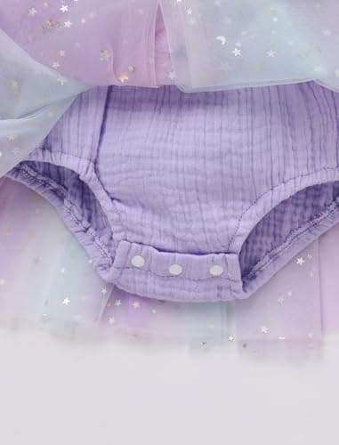 FYMNSI Baby Girl 1st Birthday Cotton Tutu Jumpsuit Summer Dress