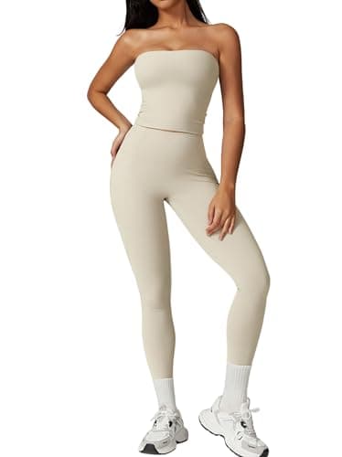QB Workout Sets for Women: High Waist Leggings & Backless Sports Bra