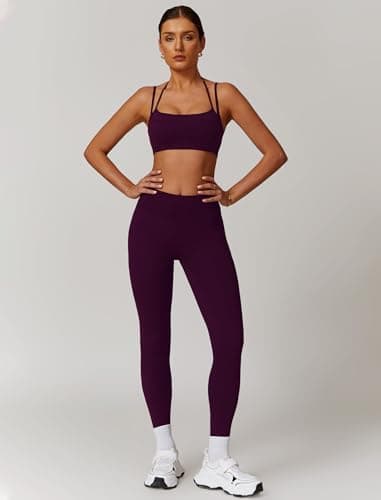 Women's QBGJTD 2-Piece Workout Set: Sport Bra & Scrunch High-Waist Leggings