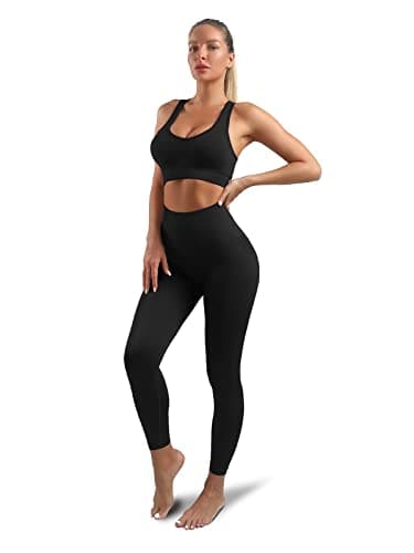 Lingdu Women's Yoga Outfits 2 piece Set